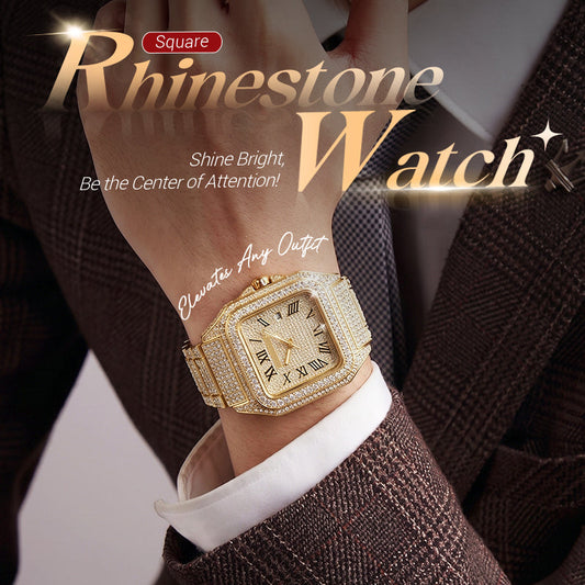 🔥 BUT 2 GET 10% ：✨Luxury Square Rhinestone Watch – Elegant Sparkle for Every Occasion✨