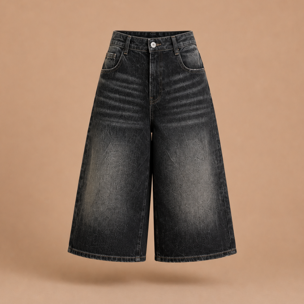 Dames baggy bermuda-short met lage taille