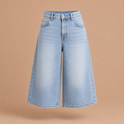 Dames baggy bermuda-short met lage taille