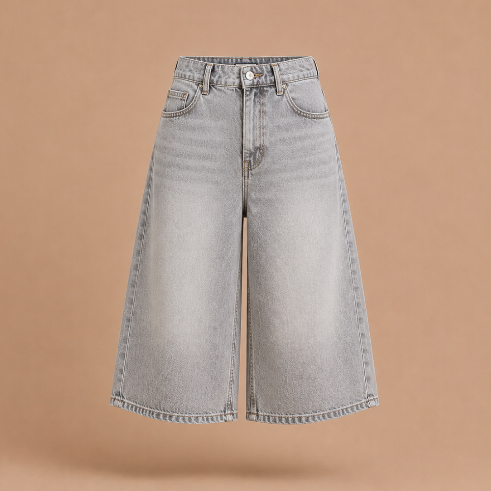 Dames baggy bermuda-short met lage taille