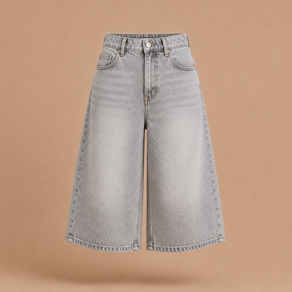 Dames baggy bermuda-short met lage taille