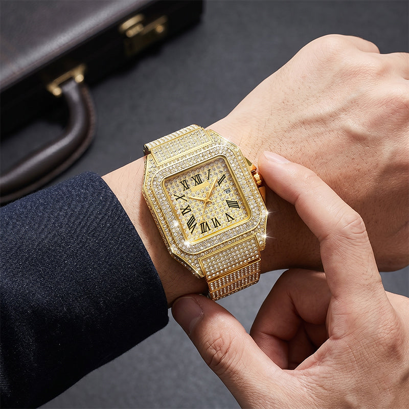 🔥 BUT 2 GET 10% ：✨Luxury Square Rhinestone Watch – Elegant Sparkle for Every Occasion✨